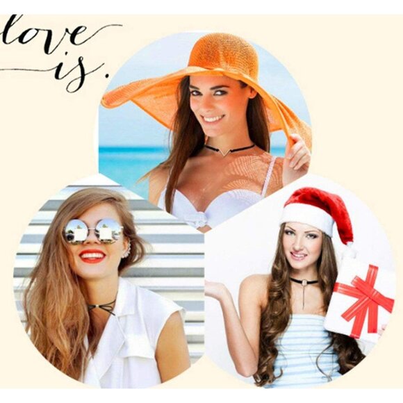 22-Pcs Black Velvet Choker Set - Elegant Adjustable Necklaces for All Occasions - Picture 4 of 7